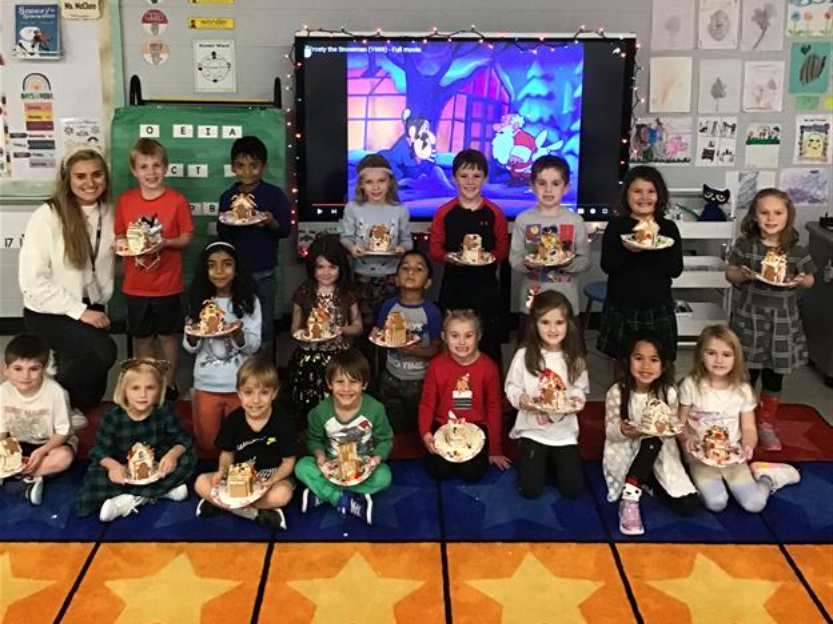 Students enjoying holiday activities